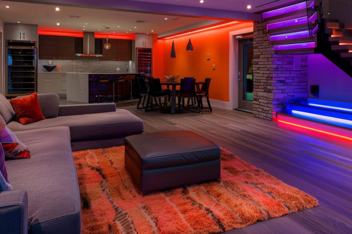 enchanting-modern-basement-adorned-with-led-strips-casting-colorful-cozy-light-stylish-min